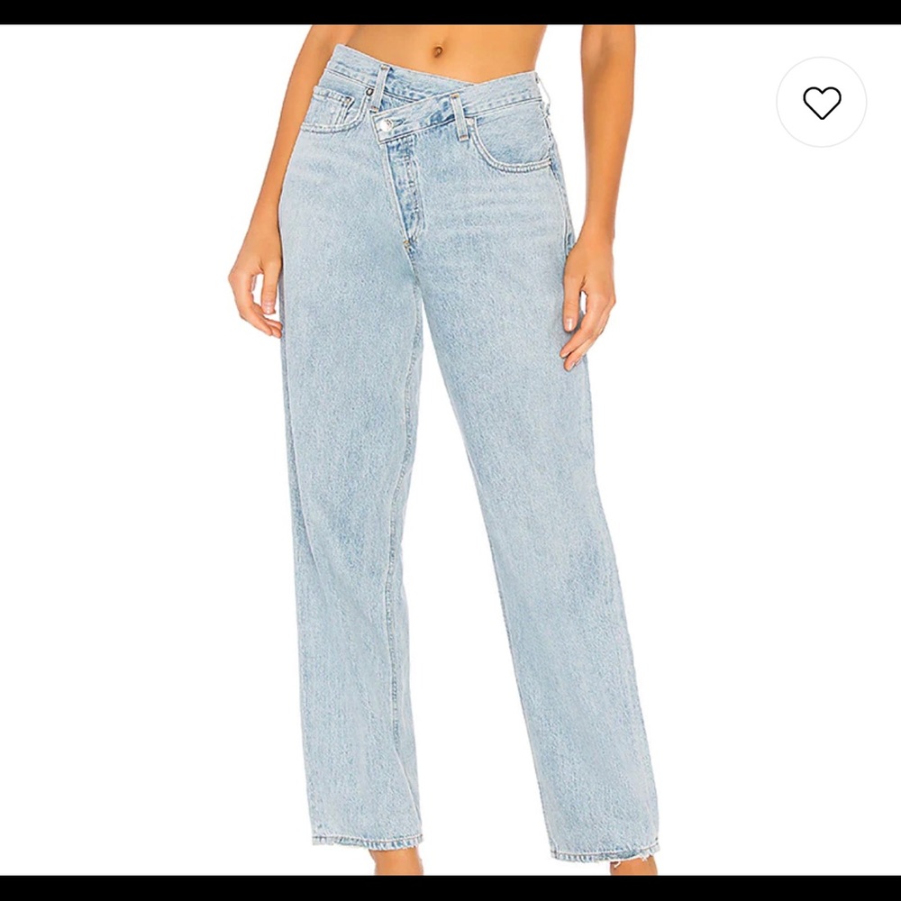 AGOLDE criss cross jeans barely worn